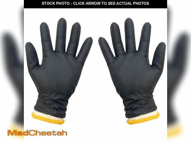 Lot 74-12602040 - Disposable BBQ Gloves 100-count Nitrile Gloves &amp; 4 Cotton Glove Liners, Latex Free Powder Free H...