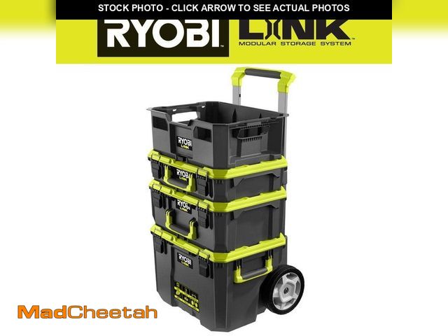 Lot 74-12783341 - *LARGER TOOL BOX ONLY* 22.2 in. LINK Rolling Tool Box with Medium Tool Box, Standard Tool Box, and T...