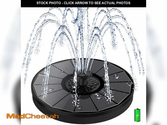 Lot 74-14434256 - Yzert Solar Fountain with 2000 mAh Battery Backup Works in Cloudy, Glass Solar Powered Bird Bath Fou...