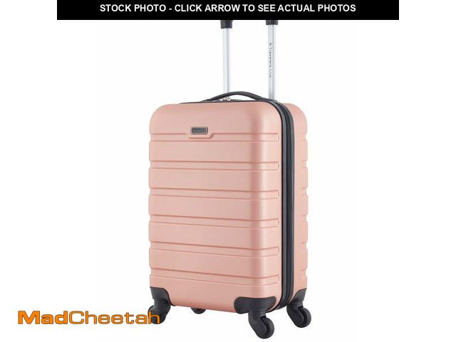 Lot 74-12831694 - Travelers Club 20" Hard Side Rolling Carry-on Luggage for Travel- Rose Gold - UNUSED