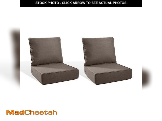 Lot 74-14606163 - moosprr PlushCore 22 in. x 24 in. x 6 in. 4-Piece Deep Seating Outdoor Dining Chair Thick Cushion Se...
