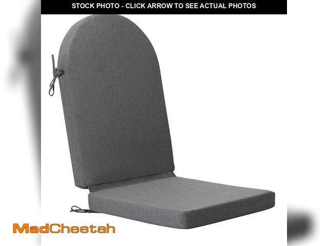 Lot 74-12746316 - WESTIN OUTDOOR Addison 1 Piece 20.3 in. x 47 in. Beige Outdoor Patio Adirondack Chair Seat Pillow Cu...