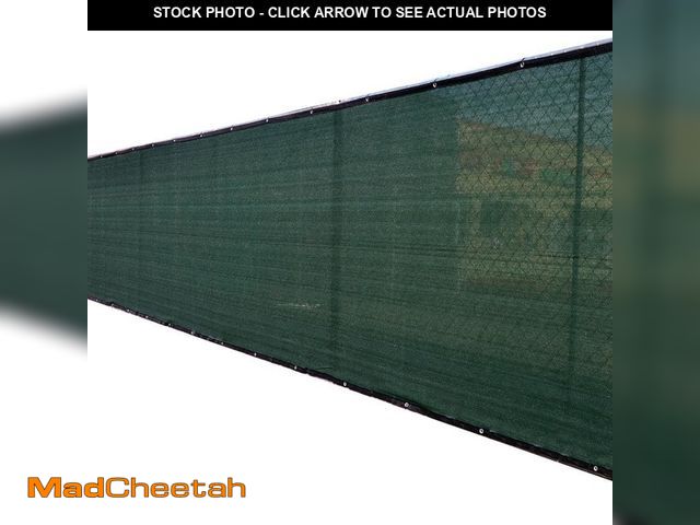 Lot 74-12554895 - 46 in. x 50 ft. Green Privacy Fence Screen Plastic Netting Mesh Fabric Cover with Reinforced Grommet...