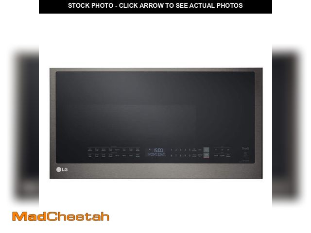 Lot 74-12856144 - LG 1.7 cu. ft. Over the Range Convection Microwave Oven with Air Fry in Smart PrintProof Black Stain...