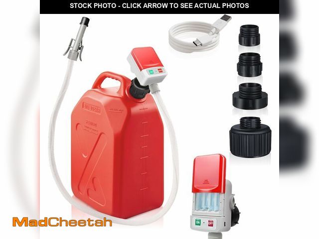 Lot 74-13543918 - HiNADA Auto-Stop Fuel Transfer Pump, Portable Gas Can Pump - USB Type-C or Battery Powered, 3.2 GPM ...