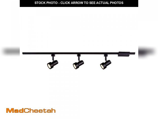 Lot 74-12530812 - Hampton Bay 44 in. Black Integrated LED Linear Track Lighting Kit Mini Step 3-Light - UNUSED