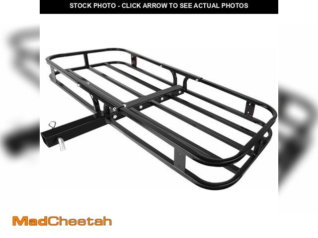 Lot 74-13710103 - MaxxHaul 70107 53" x 19-1/2" Hitch Cargo Carrier - Trailer Mount Steel With High Side Rails For RV's...