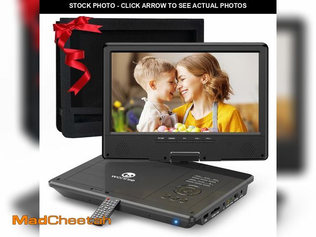 Lot 74-14433858 - WONNIE 12.5 Inch Portable DVD Player with 10.5 Inch Swivel HD Screen, with Car Headrest Case, 5-Hour...