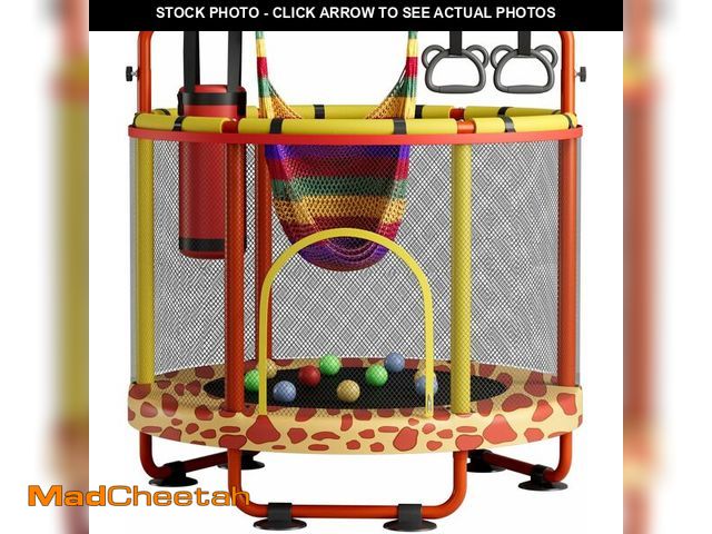 Lot 74-14282273 - ZCMHAXJ 55" Trampoline for Kids with Enclosure, 440lbs Capacity Indoor &amp; Outdoor Toddler Trampol...