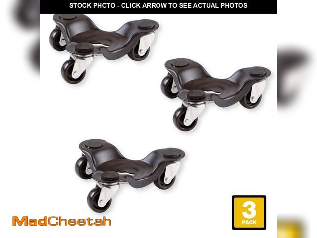 Lot 74-14467290 - Shepherd 12 in. 300 lb. Capacity Steel Furniture Moving Dolly (3-Pack) 9442-3 - UNUSED