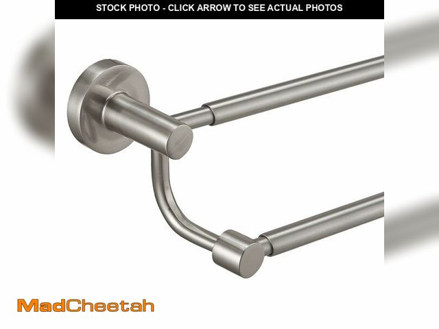 Lot 74-12709907 - BESy Adjustable 16-26 Inches Double Bath Towel Bar for Bathroom SUS304 Stainless Steel Towel Holder,...