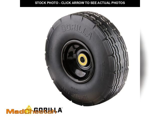 Lot 74-12770215 - Gorilla 10 in. Heavy-Duty No-Flat Hand Truck Replacement Tire (1 pack) - UNUSED
