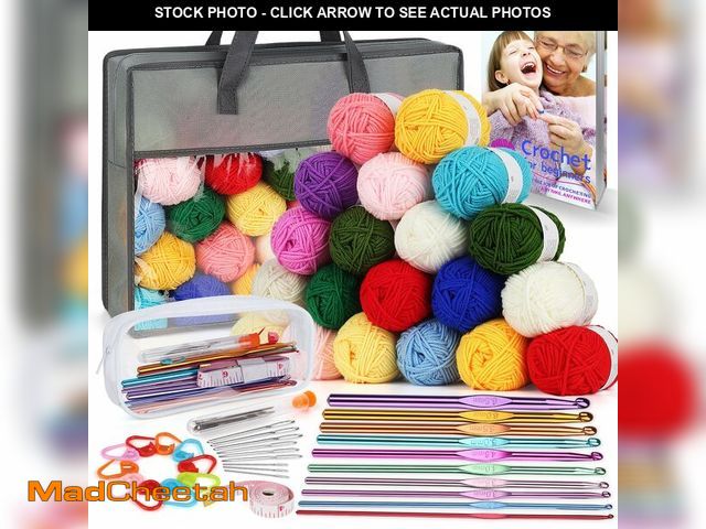Lot 74-12708893 - Aeelike Yarn Kit, 1093 Yards Crochet Yarn for Crocheting Complete Knitting Kit for Beginners Profess...