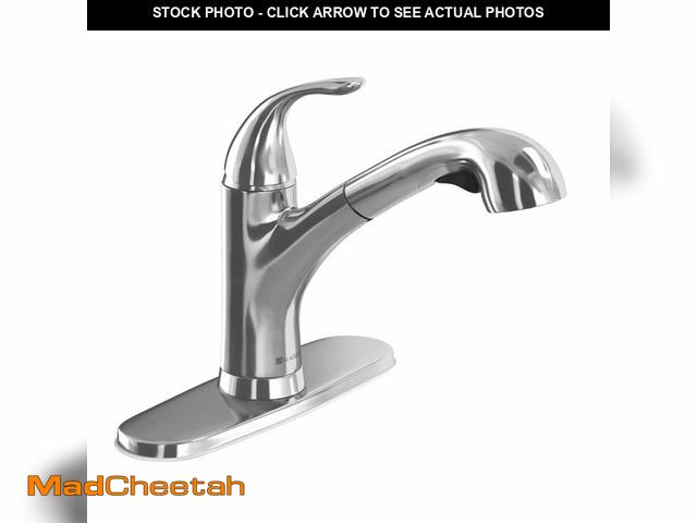 Lot 74-14443361 - Glacier Bay Market Single-Handle Pull-Out Sprayer Kitchen Faucet in Polished Chrome HD67737-0001 - U...