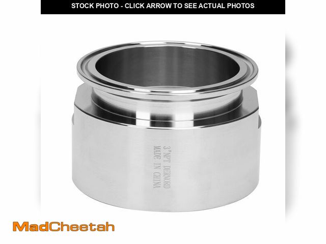 Lot 74-13623832 - DERNORD 3'' Tri clamp Adapter to 3 inch FNPT Thread Ferrule Sanitary Pipe Fitting - USED