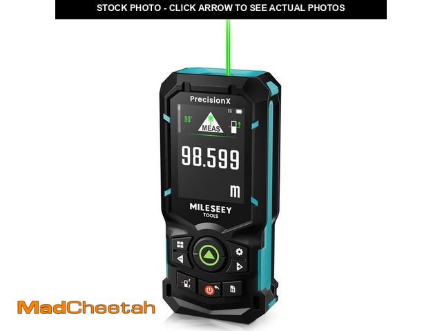 Lot 74-14246037 - MILESEEY S50 400 ft. Laser Distance Measuring Tool, Indoor/Outdoor with P2P, Side-Laser Alignment, 2...