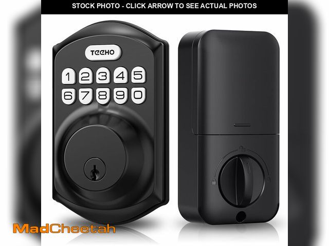 Lot 74-14432559 - TEEHO TE001 Keyless Entry Deadbolt with Keypad for Front Door, Matte Black - USED