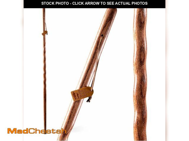 Lot 74-14581710 - Brazos Handcrafted Wood Walking Stick, Twisted Oak, Backpacker Style Handle, for Men &amp; Women, Ma...