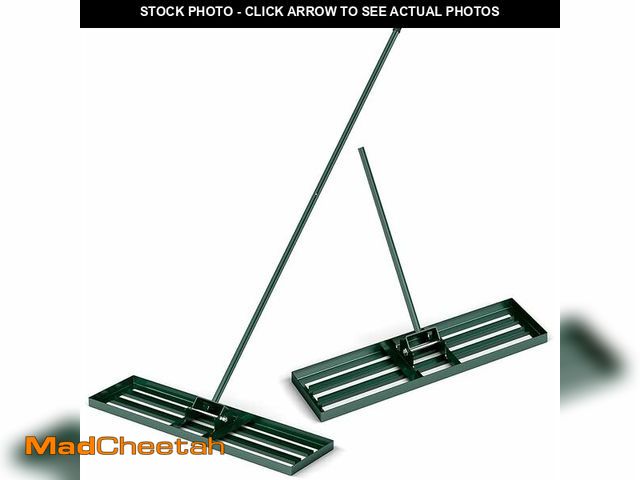 Lot 74-12683322 - Goplus Lawn Leveling Rake, 36" x 10" Heavy Duty Level Lawn Tool w/ Ergonomic Handle for Soil, Effort...