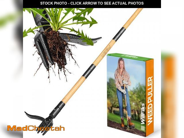 Lot 74-12053203 - Weed Puller Tool, Stand Up Heavy Duty Weed Remover Tool with Long Handle, Foot Platform Design - 4 C...