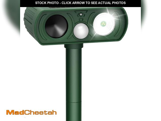 Lot 74-12830464 - Misopily 5-Watt Solar Electronic Outdoor Dogs, Cat, Coyote, Deer, Racoon, Skunk Ultrasonic Waterproo...