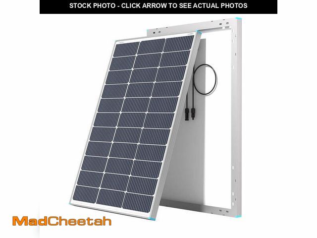 Lot 74-14070574 - Renogy 100 Watt 12 Volt Solar Panel, High Efficiency Monocrystalline PV Module, Power Charger for RV...