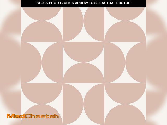 Lot 74-14054206 - VEELIKE Pink Half Circles Mid Century Wallpaper Retro Geometric Peel and Stick Wallpaper Boho Art De...
