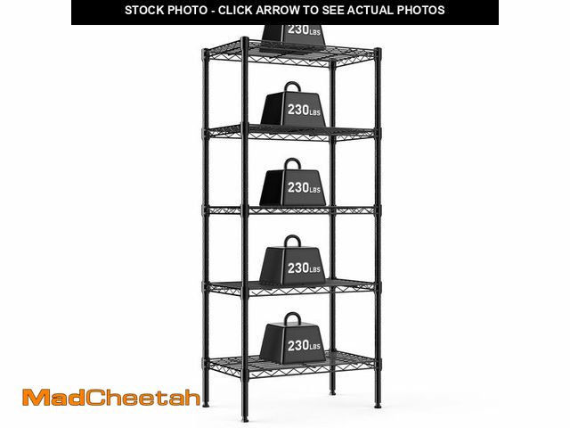 Lot 74-13563887 - DUMOS 5-Tier Metal Wire Storage Shelves, Adjustable Standing Storage Rack Shelf, Heavy Duty Steel Sh...