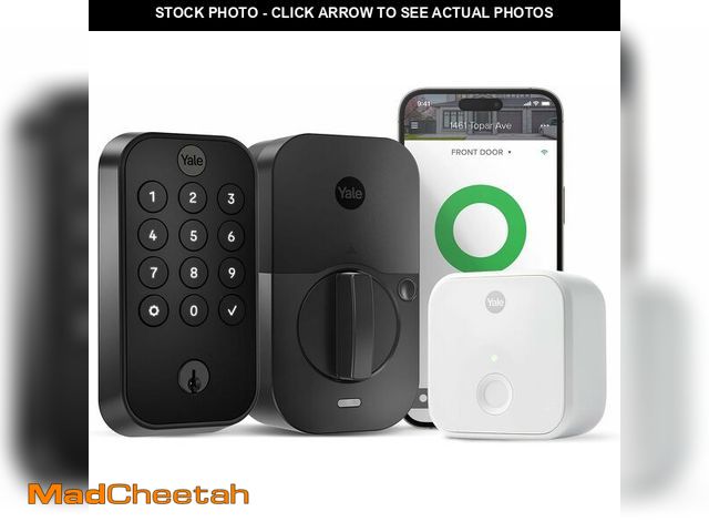 Lot 74-14307621 - Yale Assure Lock 2 Keypad with Wi-Fi Connect Bridge for Extended Battery Life, Black Suede Deadbolt ...