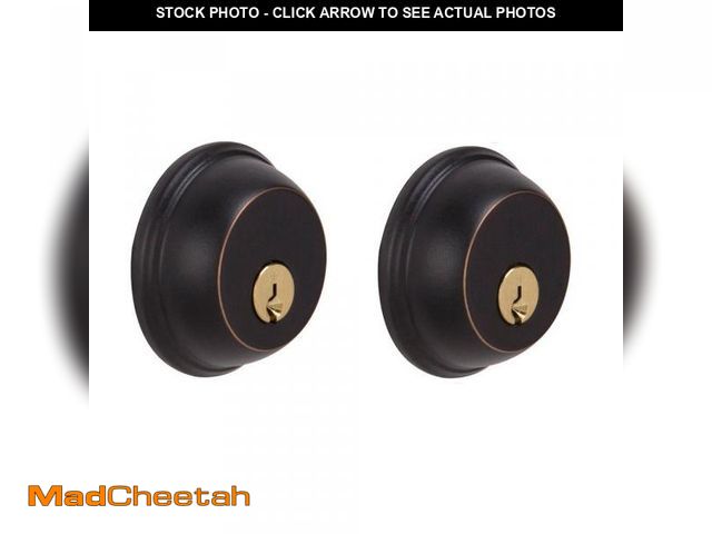 Lot 74-12142172 - Schlage Aged Bronze Zinc Double Cylinder Deadbolt - UNUSED