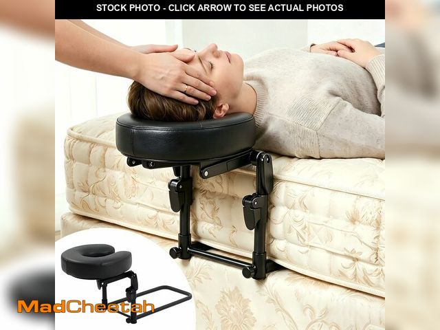 Lot 74-14272929 - Tademis Massage Headrest for Bed Home Mattress Top Massage Kit Adjustable 18" Height SPA Head Holder...