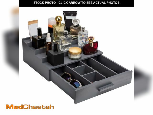 Lot 74-13572554 - NAYPUEVAN Cologne Organizer for MenÃ¯Â¼Å4 Tier Wood Perfume Display Stand with Velvet Lining Drawer...