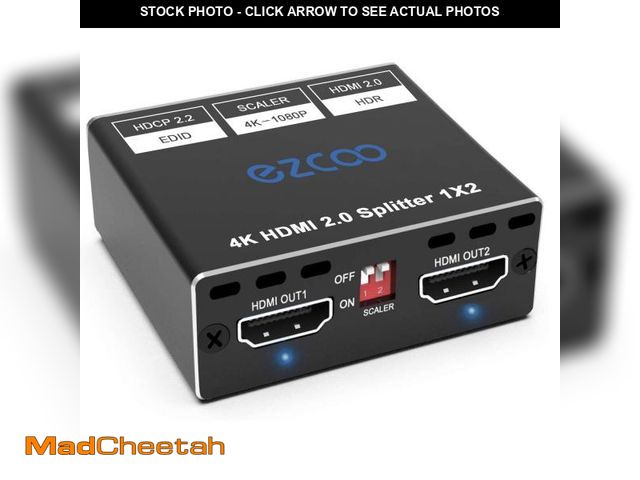 Lot 74-12121223 - SP12H2 4K HDMI Splitter - 1x2 HDR, Dolby Vision Atmos, Down Scaler, 4K 1080P Sync, 4:4:4, HDCP2.2, E...