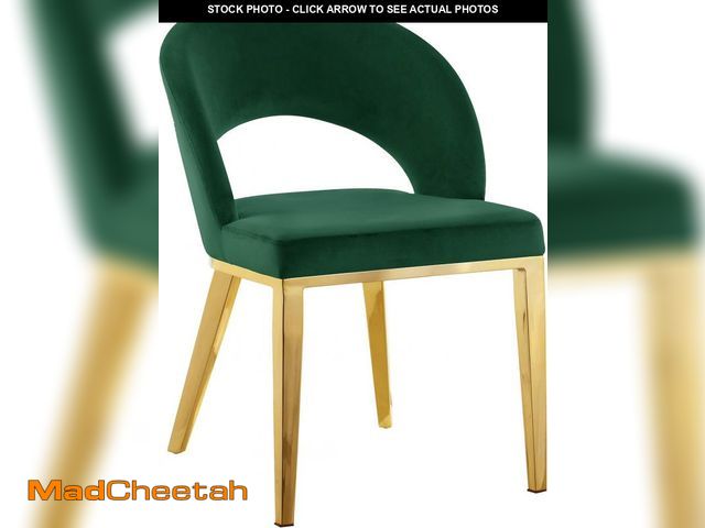 Lot 74-12399198 - Meridian Furniture Roberto Collection Modern | Contemporary Velvet Upholstered Dining Chair with Stu...