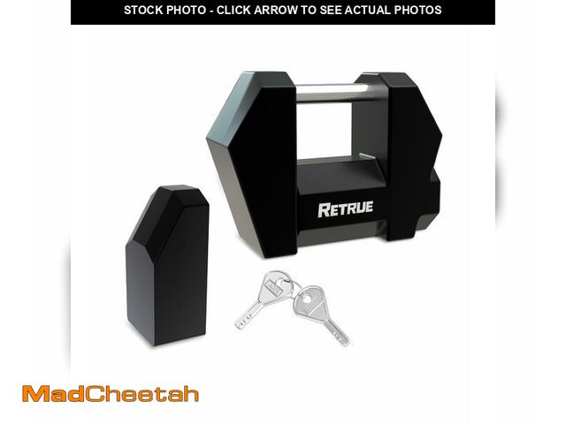 Lot 74-12977195 - RETRUE Trailer Tongue Coupler Lock, Upgrade Trailer Cyberlock Dia 1/4'', Extra Wide 1.2'' Span Trail...