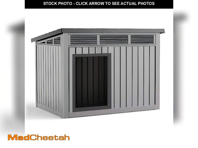 Lot 74-14280510 - WTVWTV 32 in. Lassic Outdoor Deluxe Large Dog House,Slanted and Weather-Resistant Roof Dog Crate w/ ...