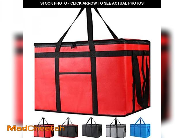 Lot 74-10797866 - Bodaon Insulated Food Delivery Bag for Pizza Delivery, Grocery- Cooler Bag, Food Warmers for Parties...