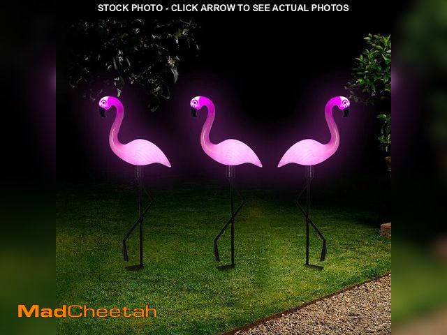 Lot 74-14338793 - Ratopo Solar Flamingo Light 3 Pcs, Waterproof Solar Garden Lights Outdoor Decor, Pink Flamingo Garde...