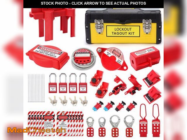 Lot 74-12604948 - Lockout Tagout Kit - Lockout Set Safety Padlocks Lockout Hasp Breaker Lockout Ball Valve Lockout Ste...