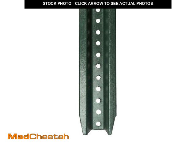 Lot 74-14356093 - Unbranded 2-1/4 in. x 6 ft.-12 Gauge Green U-Channel Steel Sign Post (Set of 5) - UNUSED