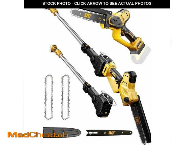 Lot 74-14436553 - 2-in-1 Cordless Electric Pole Saw for MK M18 18V Battery, Brushless 8-inch Mini Chainsaw with Extens...
