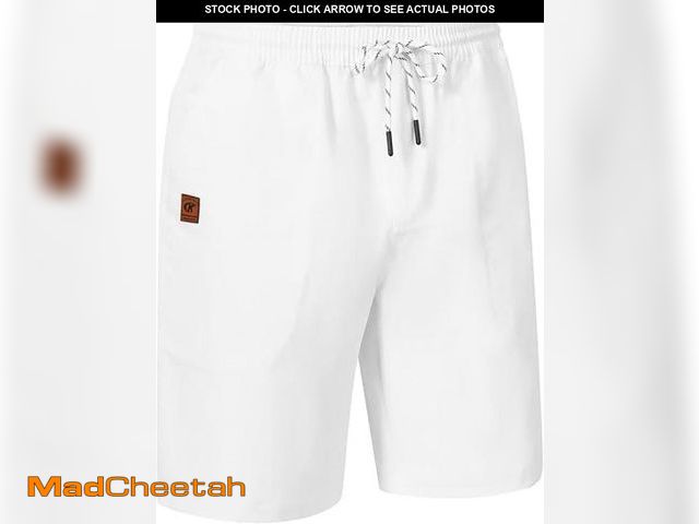 Lot 74-12389233 - QPNGRP Men's Stretch Waist Casual Shorts with 5 Pockets Include 1 Zipper Pocket - UNUSED