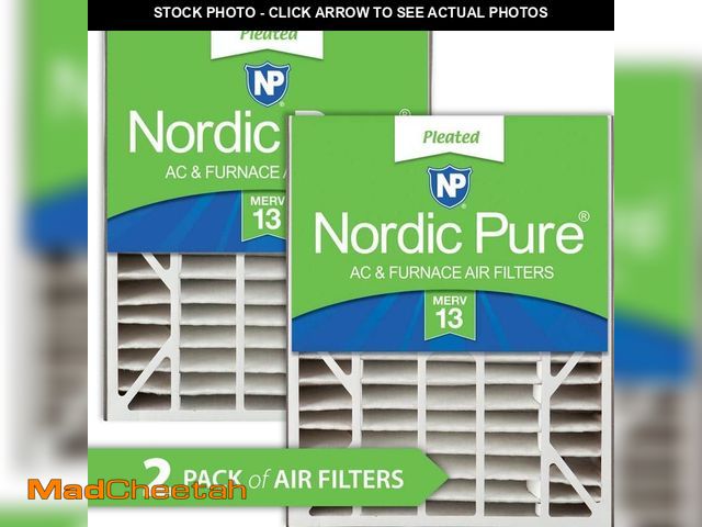 Lot 74-14223286 - Nordic Pure 20 in. x 25 in. x 5 in. Air Bear Replacement Air Filter MERV 13 (2-Pack) - UNUSED
