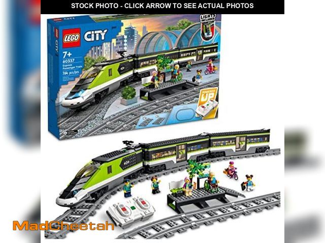 Lot 74-12147975 - LEGO City Express Passenger Train Set - Remote Controlled Train Toy W/Working Headlights, 2 Coaches ...