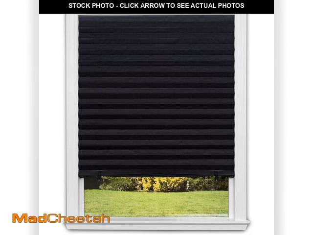 Lot 74-13698307 - Redi Shade No Tools Original Blackout Pleated Paper Shade Black, 36" W x 72" L, 6 Pack - UNUSED