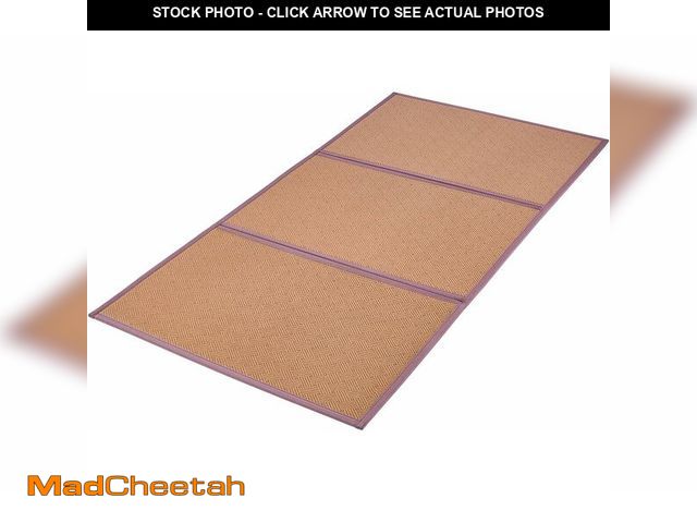 Lot 74-12633433 - VEVOR Japanese Tatami Mat, Twin XL - 39'' x 80'' Foldable Handwoven Rattan Tatami Mat, Non-Slip &amp...