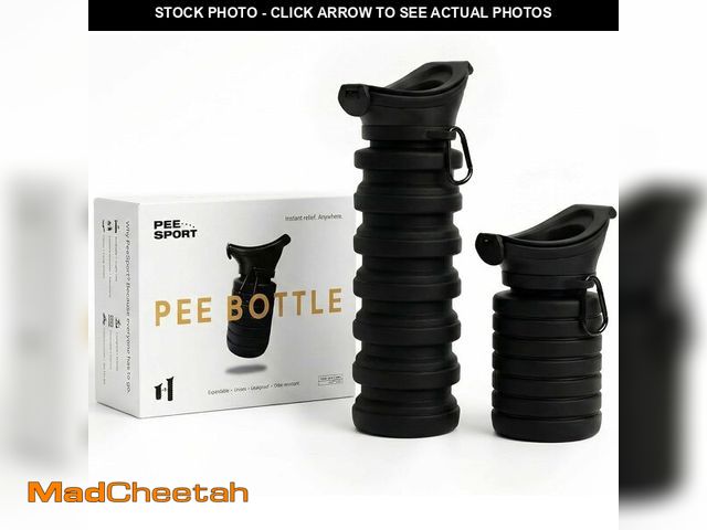 Lot 74-14212334 - PeeSport Premium Pee Bottle, Portable Urinal for Men &amp; Women, Leakproof Collapsible Silicone Tra...