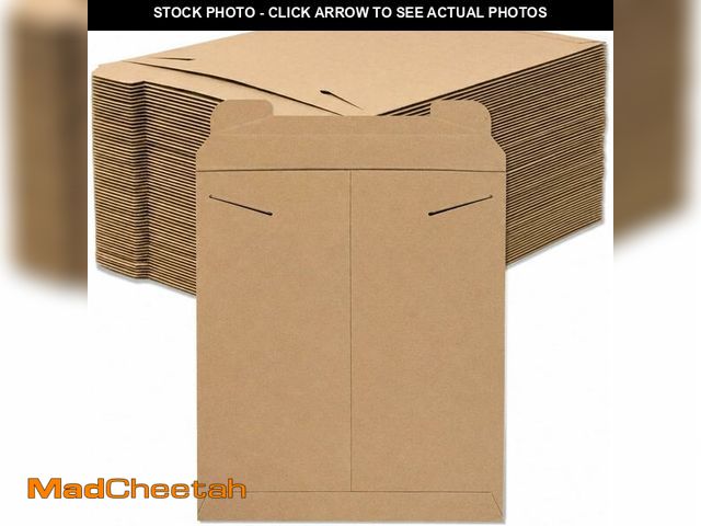 Lot 74-14305436 - Box USA Rigid Mailers 17" x 21" (50-Pack) - Kraft Mailer Envelopes for Large Artwork, Posters, Bluep...