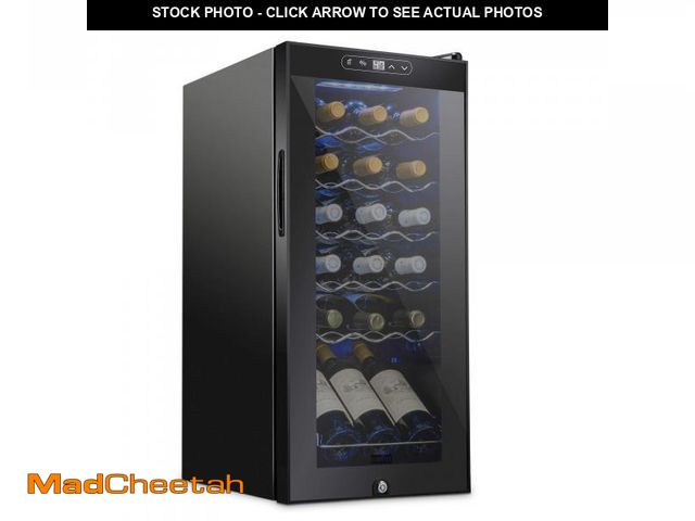 Lot 74-12201361 - SCHMECKE 18 Bottle Compressor Wine Cooler Refrigerator w/Lock - Large Freestanding Wine Cellar - 41f...