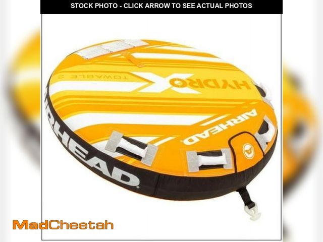 Lot 74-12143495 - Airhead Hydro-X 2 Person Towable Tube for Boating  Orange  58  Deflated Size  Max Capacity 340 Lbs -...